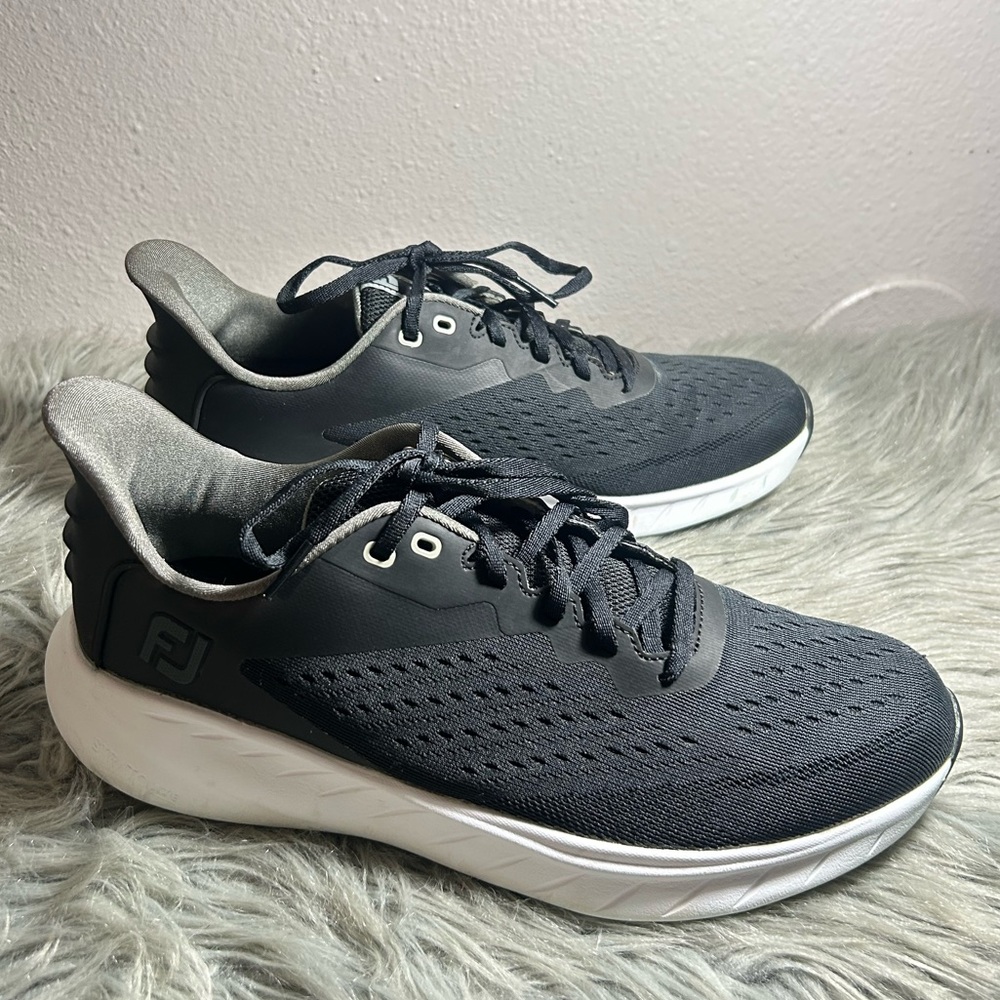 FootJoy Fj Flex Xp Golf Shoe Black and White Sneakers Size 9.5 - Picture 4 of 9